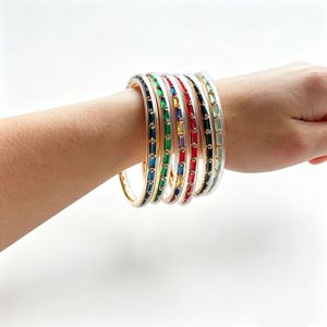 Hot Selling Shiny Rhinestone Bangle <b>Bracelets</b> Multi Color <b>Crystal</b> Wristband Summer Versatile Luxury Women Hand Jewelry - Product Image 4