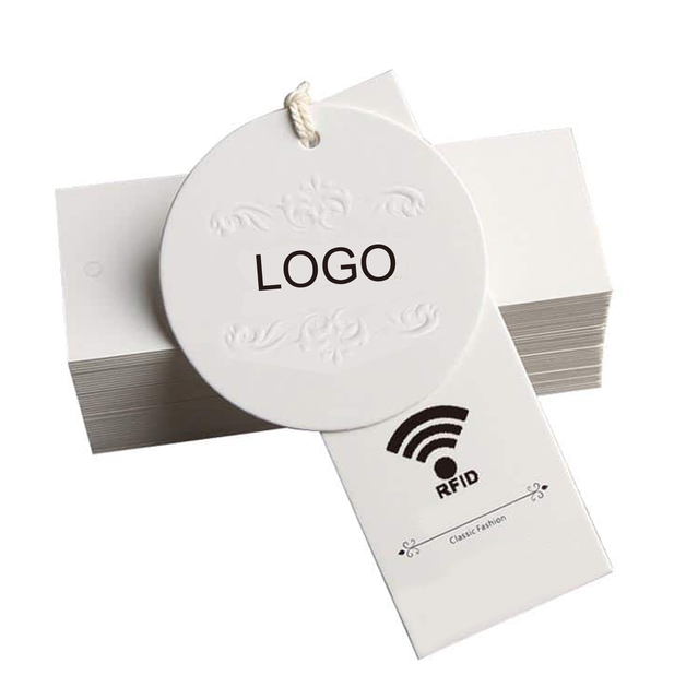 Apparel Garment RFID Paper Tags Clothing Smart Label RFID Hang Tags for Clothes