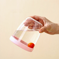 Gobelet à fruits drainable avec fourchette, boîte à pique-nique portable, grande capacité, PP 500 ml, gobelet pour petit-déjeuner, boîte à salade anti-fuite