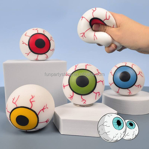 Pelota Antiestrés de TPR con Forma de Globo Ocular Relleno de Harina, Juguete de Broma Novedoso para Halloween - Product Image 6