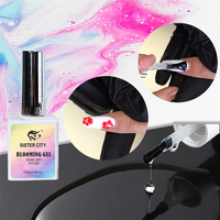 Vernis à ongles gel UV LED transparent pour motifs floraux, marbrés, aquarelle et encre, 15ml, flacon écologique pour créateurs