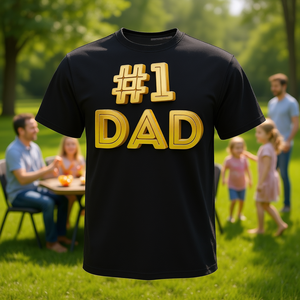 Camiseta Number One Dad para adultos, manga corta, cuello redondo, estampada en serigrafía, para el día del padre, reuniones familiares, fiestas - Product Image 3