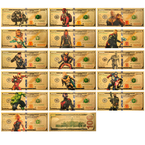 Billet de banque commémoratif Marvel Heroes Avengersed, Iron Maned Deadpooled, feuille d'or, pièce en plastique de collection - Product Image 6
