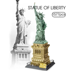 Wange America 1577個ニューヨークミニMOCレンガセット有名なモジュラー建築ブロック像自由建築ニューヨークセット