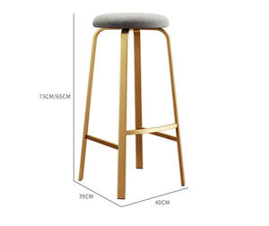 Tabourets de bar modernes en <span class=keywords><strong>fer</strong></span> <span class=keywords><strong>forgé</strong></span>, empilables, pour hôtels, salles à manger domestiques et usage commercial - Product Image 6