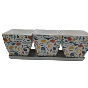 <span class=keywords><strong>Longueur</strong></span> 37 cm * Largeur 13 cm * Hauteur 13 cm <span class=keywords><strong>Grande</strong></span> Taille 3 Pcs Pots De Fleurs En Fiber De Bambou De Forme Longue - Product Image 1