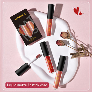 3 Pcs/<span class=keywords><strong>Lot</strong></span> Long Lasting Liquid Matte Lip <span class=keywords><strong>Gloss</strong></span> Liquid Lipstick Lip Makeup Beauty Red Nonstick Cup Waterproof Lip <span class=keywords><strong>Gloss</strong></span> - Product Image 2