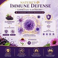 Gummies à la baie d'églantier OEM avec logo personnalisé, Sambucus 100mg, Vitamine C, Zinc, Immunité, Enfants, Adultes, Végétaliens, Sans sucre, Vente en gros