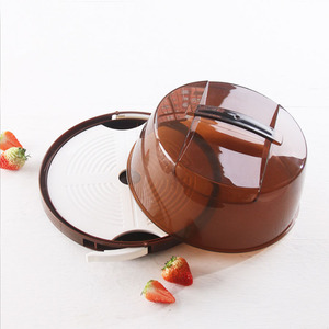 Offre Spéciale porte-gâteau avec poignée 8 pouces boîte à gâteau en plastique emballage de gâteau de forme ronde réutilisable - Product Image 3