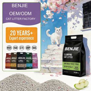 ทรายแมวเบนโทไนต์ BENJIE ย่อยสลายได้ เป็นมิตรกับสิ่งแวดล้อม จับตัวเป็นก้อนเร็ว ควบคุมกลิ่น ฝุ่นน้อย - Product Image 1