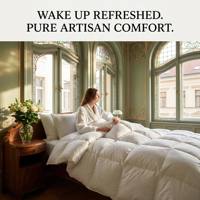 Couette de luxe 90% duvet de canard blanc, chaleur toute saison, ensembles de couettes en coton, literie, édredons de luxe, fabricant en gros