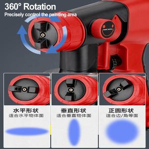 Pistolet à peinture portable pour batterie <span class=keywords><strong>Milwaukee</strong></span> 18V, pistolet à peinture sans fil avec moteur sans balais pour l'intérieur et l'extérieur de la maison - Product Image 2