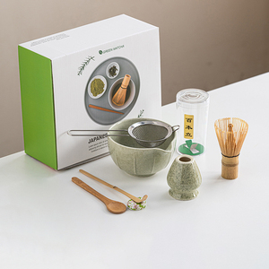Kit para hacer <span class=keywords><strong>Matcha</strong></span>, venta al por mayor, juego de batidor de bambú manual, logotipo personalizado, tamiz de acero inoxidable, soporte para batidor, cuenco <span class=keywords><strong>Matcha</strong></span> con caño vertedor - Product Image 1