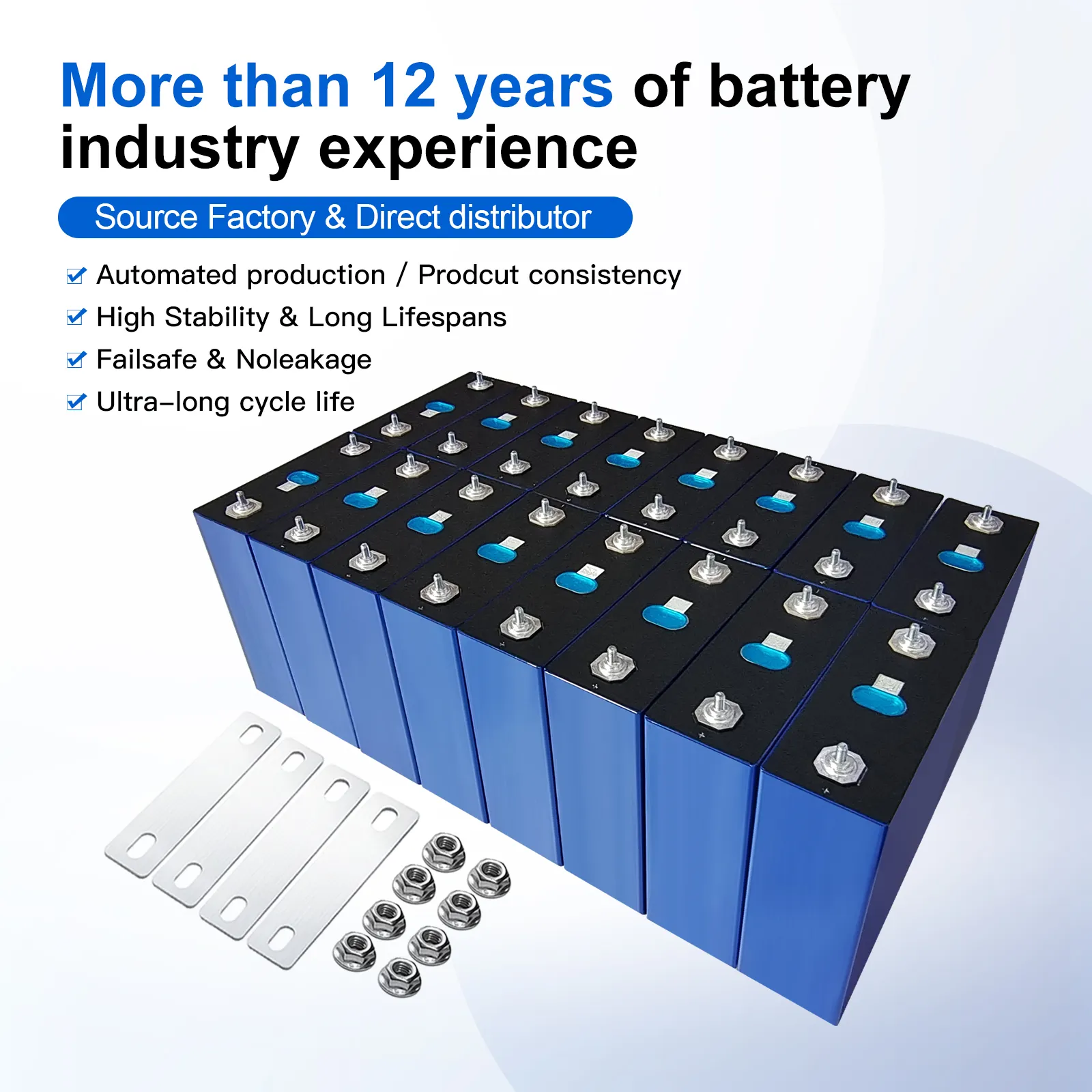 USA Europe DDP Lifepo4 batterie livraison gratuite batterie au lithium 280Ah lifepo4 3.2v 300ah lifepo4 akku V3 Version 8000 cycle