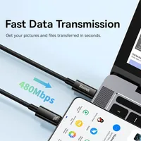 Câble USB Type C Baseus 240W pour iPhone 15 PD3.1 Supercharge pour Realme Samsung S23 5A Chargeur rapide Câble Type C pour Macbook PC