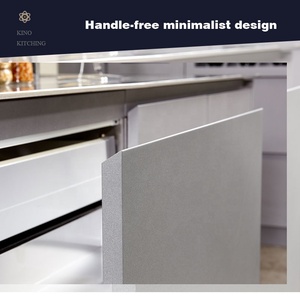 Muebles de Diseño Moderno Listos para Armar, Conjuntos Completos de Armarios, Cajones de Acero Inoxidable, Gabinetes de Cocina Modulares en Venta - Product Image 6