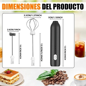 Mousseur à lait électrique 3 vitesses rechargeable par USB pour le café et le fouettage du lait - Product Image 4