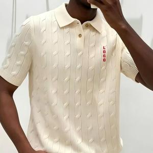 Polo de Punto Ralf Little Horse para Hombre, Transpirable, de Algodón, Color Sólido, Bordado, de Manga Corta - Product Image 3