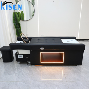 KISEN Cama de Lavado de Cabello Eléctrica Moderna de Lujo con Rotación, Profesional para Salón de Belleza, Barbería, Spa Capilar - Product Image 1