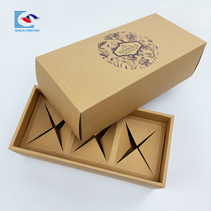 Bao Bì Giấy Kraft Tái Chế Tùy Chỉnh SENCAI Hộp Quà Tặng Hũ Mứt Với 3 Ngăn Có Thể Tái Chế 20191227004 Mẫu Miễn Phí Chấp Nhận Thực Phẩm - Product Image 1