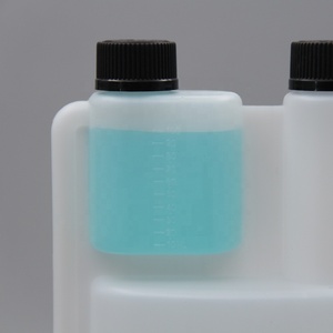 Plastic Bottle Plastic Plastic Bottle 1000ml HDPE 1000ml Measuring Plastic Bottle Engine Oil Treatment 2 Neck Additive Bottle With Dosing Chamber 100ml