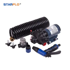 STARFLOชุดปั๊มล้างน้ำจืด12V DC 70PSI,ชุดปั๊มล้างน้ำสำหรับเรือการเดินเรือน้ำเค็มใช้ไฟ20ลิตรต่อนาที12โวลต์ดีซี70PSI