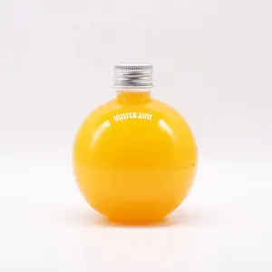 MAYSURE toptan küresel tek kullanımlık temizle evcil hayvan topu şekilli 500ml içecek şişeleri plastik meyve suyu şişesi kapaklı