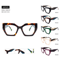 Monturas Ópticas Redondas Vintage de Acetato, Gafas Graduadas Retro de Borde Delgado para Lectura Diaria y Trabajo