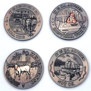 Bán buôn tùy chỉnh cổ Nickel 3D Kẽm hợp kim kim loại thách thức đồng xu - Product Image 2