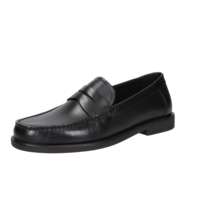 Mocasines GEOX para Hombre, Color Negro, Tallas 40-45, Tacón de 2 cm, Parte Superior de Cuero Acolchado, Entresuela de EVA, Suela de Goma, Estilo Slip-On
