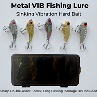 XUHANG JF50 VIB Blade Bait Set de 5 leurres mixtes styles A/B 5g-20g en alliage de zinc, coulants, longue portée pour brochet, brochet de rivière et lac