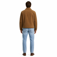 Chaqueta de pana para hombre XUFEI OEM con logotipo personalizado, de alta calidad, estilo vintage, 100% algodón, con cremallera, diseño de diseñador.