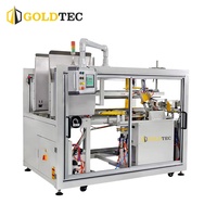 Machine à ériger des cartons entièrement automatique à grande vitesse Goldtec, commande PLC, machine à ériger des cartons horizontale