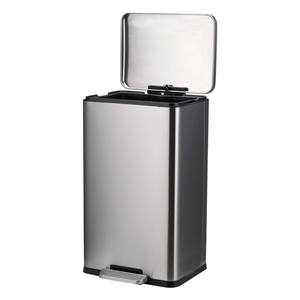 <span class=keywords><strong>Cubo</strong></span> de <span class=keywords><strong>Basura</strong></span> Rectangular de <span class=keywords><strong>Acero</strong></span> <span class=keywords><strong>Inoxidable</strong></span> de 50L, Ecológico, con Pedal - Product Image 2
