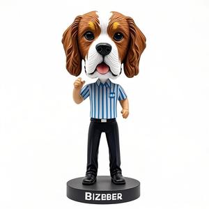 Destek özelleştirilmiş köpek benzeri Bobbleheads reçine çevre dostu malzeme hediyelik eşya olarak kullanılan gerçekçi görüntü