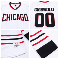 Maillot de hockey brodé en twill de qualité supérieure, personnalisé, professionnel, avec sangle de combat et coudes renforcés