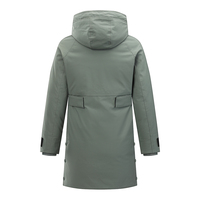 Veste d'hiver en duvet de canard personnalisable pour homme, style long, épaisse, avec logo et couleur au choix, idéale pour l'extérieur