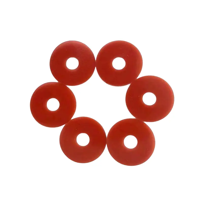 Custom Silicone Flat Gasket White Red Blue VMQ Flat O Ring Rubber Washers Gasket for Electronic Devices