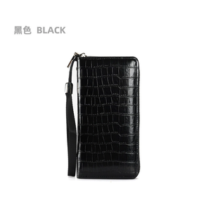 Vendita calda <span class=keywords><strong>nero</strong></span> portafogli da <span class=keywords><strong>donna</strong></span> modello coccodrillo stile europeo <span class=keywords><strong>portafoglio</strong></span> da polso con cerniera per colletto bianco lavoratore con <span class=keywords><strong>portafoglio</strong></span> di fascia alta - Product Image 1