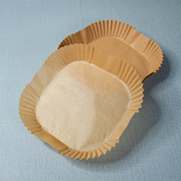 Papier sulfurisé biodégradable pour friteuse à air chaud, antiadhésif, imperméable, résistant à la graisse, haute température, sûr pour les aliments, pour la cuisson