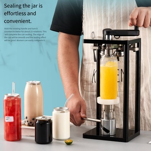 Scelleuse manuelle de canettes, machine à sceller les canettes manuelle 330/500/650ml pour canettes de boissons PET, soda, bière, jus, thé au <span class=keywords><strong>lait</strong></span>, café - Product Image 1