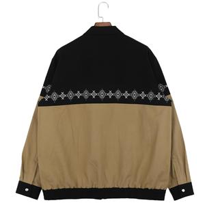 High Quality <strong>Men's</strong> Stylish Canvas Patchwork <strong>Long</strong> Sleeve Jacket <strong>Coat</strong> - Product Image 2