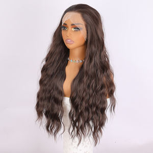 วิกผมยาวหยิก<span class=keywords><strong>ฟู</strong></span>สีน้ำตาลเข้มแบบลูกไม้ 13*4 สำหรับผู้หญิง ใช้ได้ทุกวัน ทำจากเส้นใยสังเคราะห์ 	 SM9825 - Product Image 4