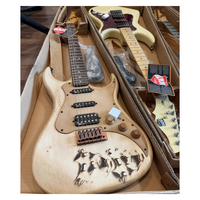 Gitar Elektrik Jelo 39-Inci dengan Leher Maple, Fretboard Rosewood India, dan Body Mahogany untuk Pemain Tingkat Menengah.