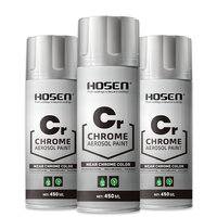 Peinture en aérosol HOSEN finition chrome, revêtement anti-corrosion, argent métallisé pour jantes automobiles, meubles, projets de bricolage