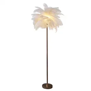 Feather Ambient Floor Lamp Decorative Standing Light For Studio Bedroom Lamp