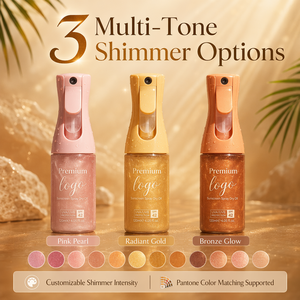 MLM Private Logo Illuminating Body Shimmer Sunscreen <b>Oil</b>-SPF 42 Hydrating Glow Sprayer <b>Essential</b> <b>Oil</b> Free Sample Wood Raw - Product Image 4