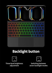 2024 iPad Pro 13inch 7th M4, nhà máy bán buôn bảo vệ bảng trường hợp bìa, từ trường hợp bàn phím không dây bố trí mới" - Product Image 5