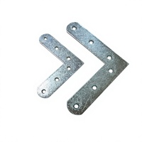 Support d'angle en acier galvanisé argenté de 5 mm d'épaisseur, non standard, en forme de L, pour le montage de meubles