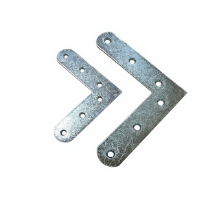 Galvanized Steel Corner Bracket Metal Angle Bracket L Shaped Mounting Support for Furniture <b>Hardware</b> - Product Image 1